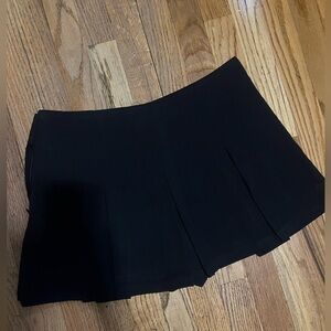 Black Pleated Mini Skort